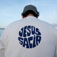 Camiseta Premium Oversize "Jesús Sacia" - ALMA Marca , marca cristiana, ropa cristiana, sudaderas cristianas, camisetas cristianas, música cristiana, alma marca, tesoros, permanecer alma
