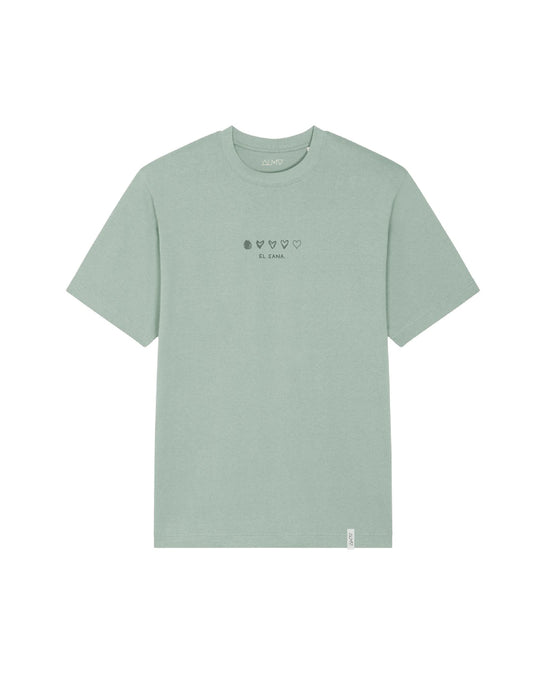 Camiseta Premium Oversize "Él Sana" Sage Green