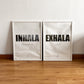 Cuadros Inhala y Exhala - 50x70 (2 unidades, Con marco)