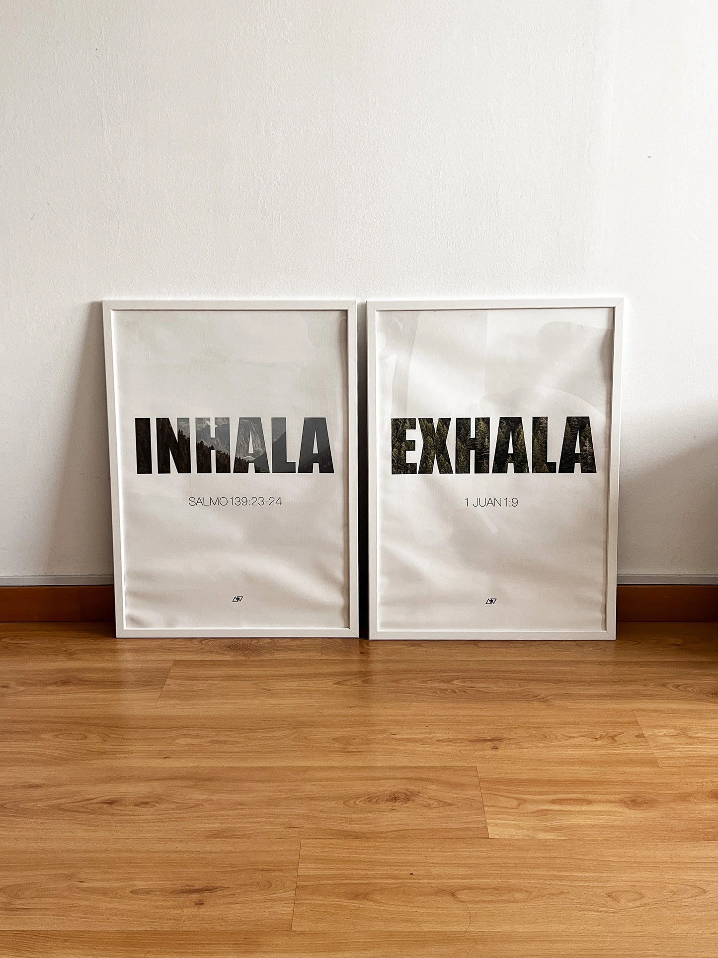 Cuadros Inhala y Exhala - 50x70 (2 unidades, Con marco)