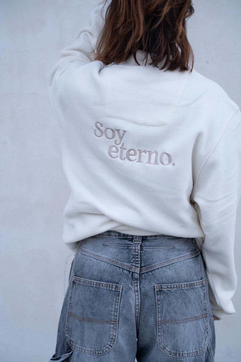 Polar "Soy Eterno" Edición Especial Blanca - ALMA Marca , marca cristiana, ropa cristiana, sudaderas cristianas, camisetas cristianas, música cristiana, alma marca, tesoros, permanecer alma